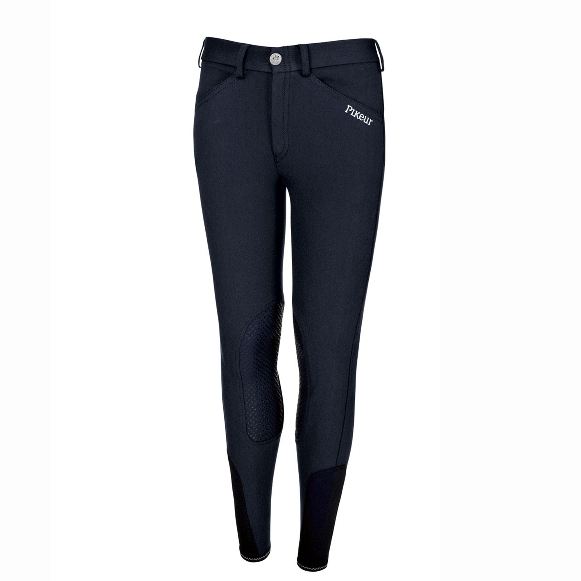 PIKEUR Kinder/Jugend Kniebesatz Reithose Brooklyn Grip, NachtBlau, 188
