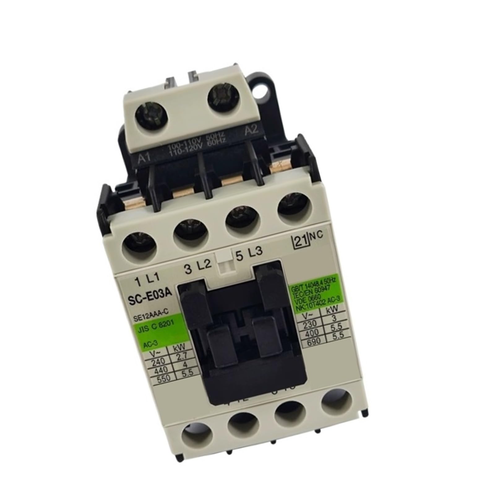 Contactor SC-E03A/G DC110V DC 1NC para control y protección de motores industriales