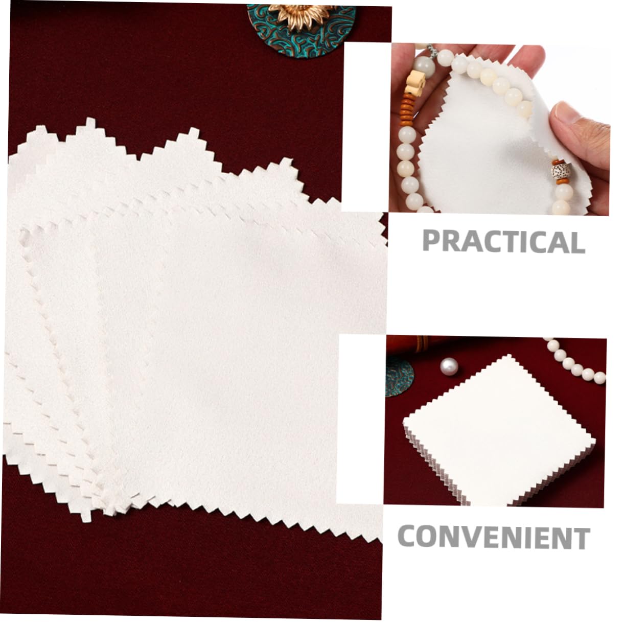 Housoutil 5 Set Panno Pulitore per Gioielli Microfibra per Pulizia E Lucidatura Occhiali E Schermi per Manutenzione dei Tuoi Accessori 60 Pezzi*5