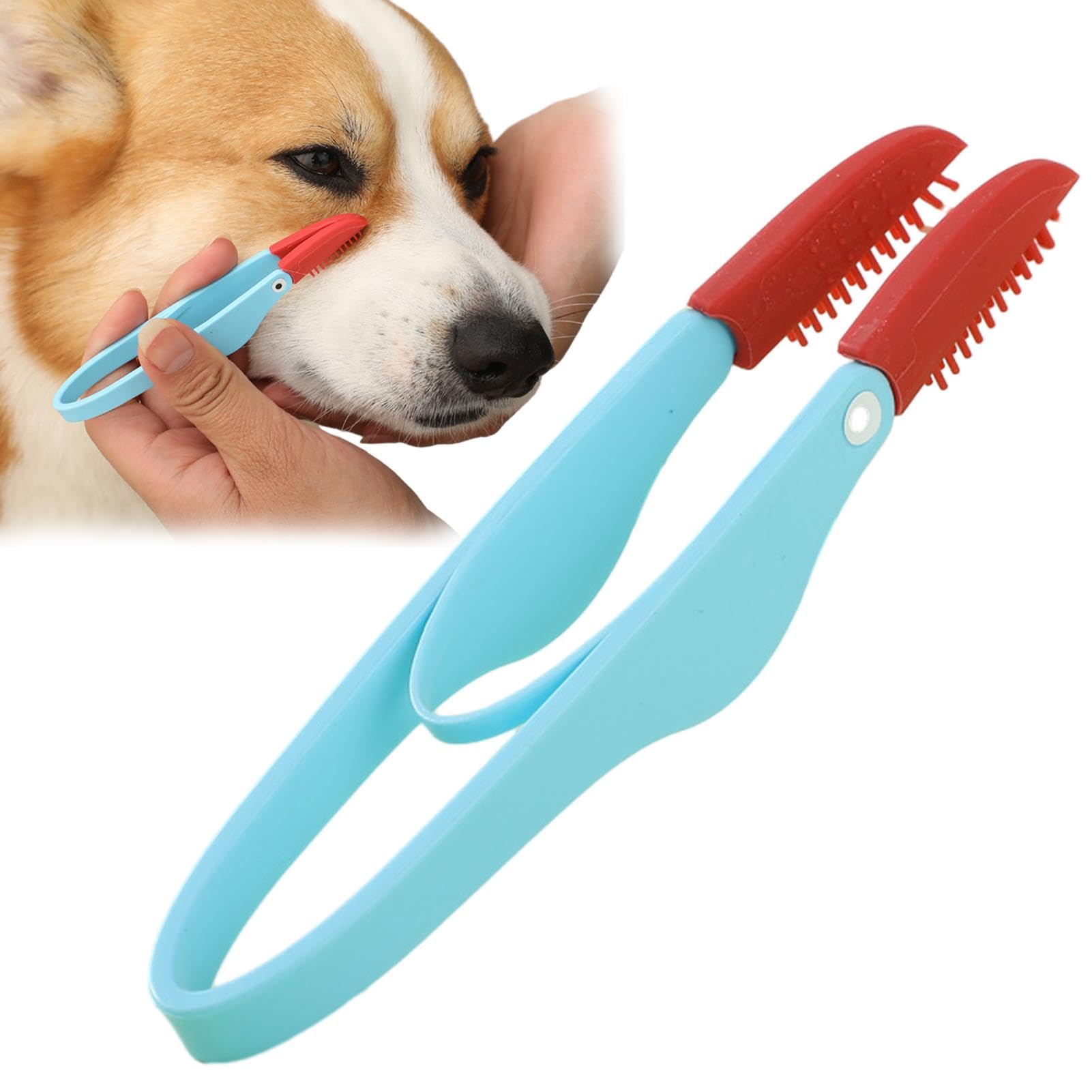 Pettine Per Macchie Lacrimali Cani – Rimuove Sporco E Occhiaie, Setola Morbida In Silicone Con Manico Antiscivolo, Adatto A Cani E Gatti Di Tutte Le Taglie
