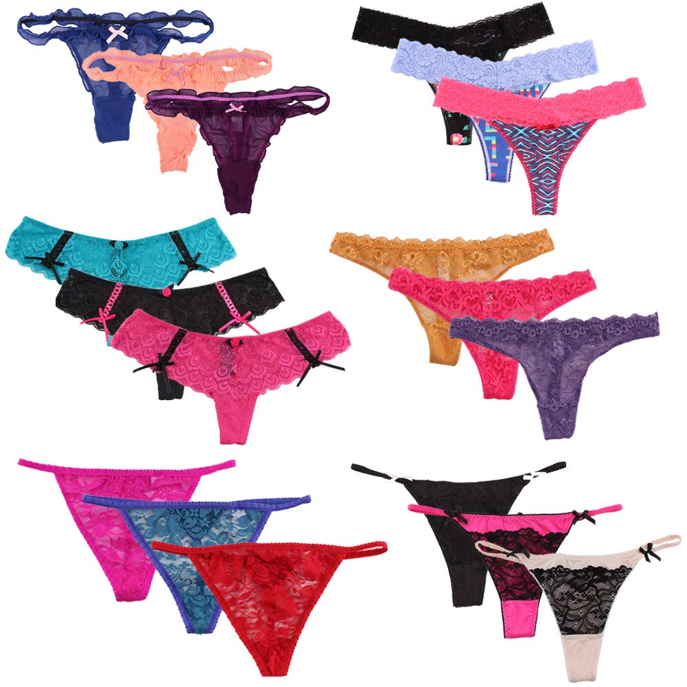 Buy WDX Thong 20 Pack Underwear Women G String Thongs for Women Sexy