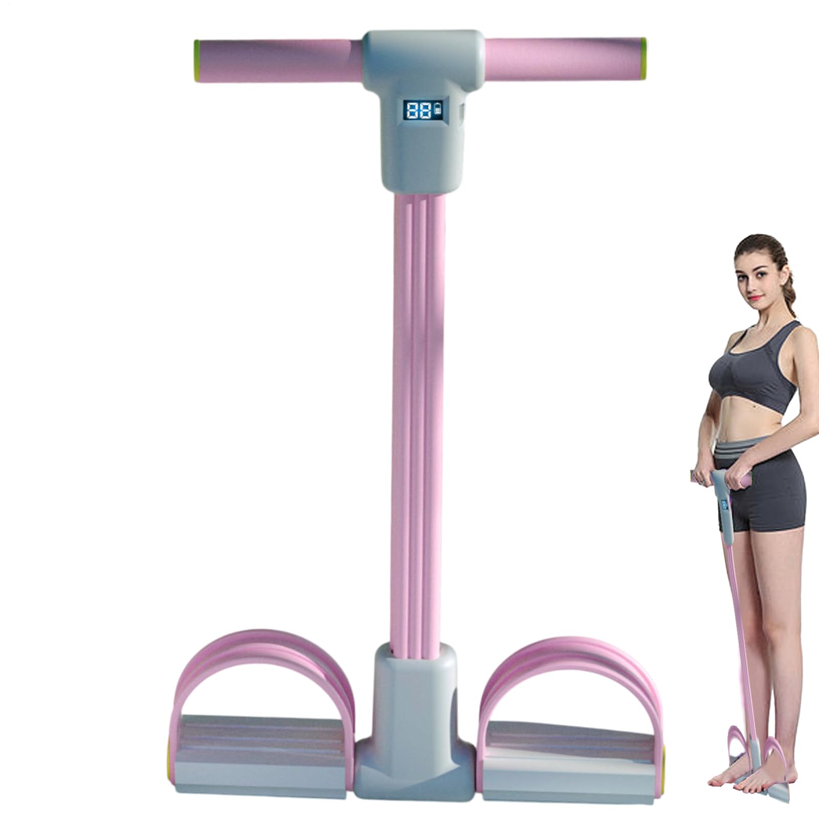 Upgraded Smart Stirrup Puller,Puller Resistance Rope, 6-Tube Elastic Yoga Strap Resistance Band,Tension Rope Fitness Equipment For Waist, Arm, Leg Stretching