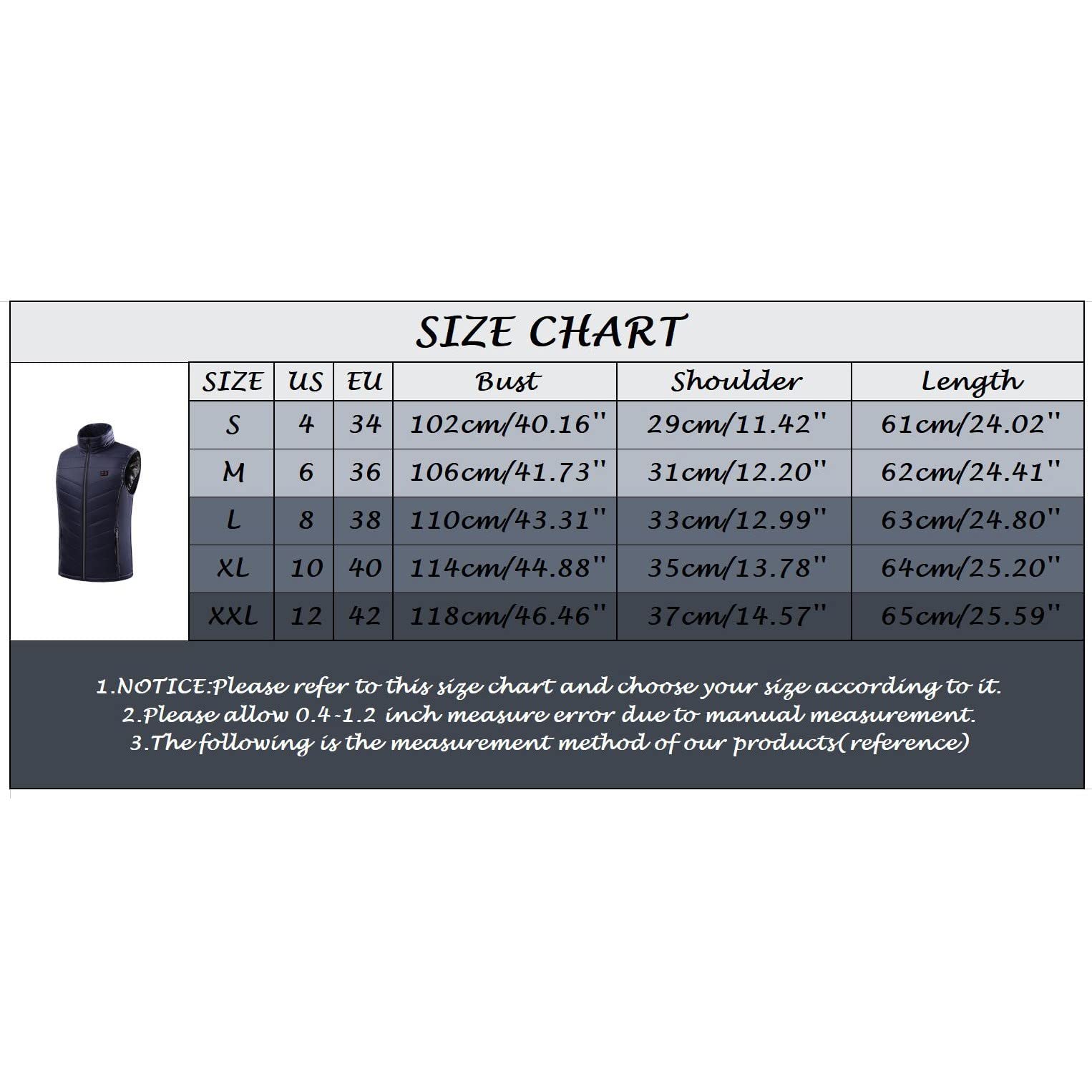 Genérico Cazadora Invierno Mujer,Chaleco TéRmico Ropa TéRmica Unisex Chaqueta TéRmica Ligera USB 3 Niveles De CalefaccióN 15 Zonas De CalefaccióN TamañO Ajustable Adapta Al Senderismo