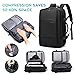 BANGE Backpack with Anti-Theft Vacuum Compression Travel Backpack,Expandable Backpacks with Pump for Airplanes