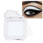 evpct Matte White Eyeshadow Singles, White Matte Cream Powder Eye Shadow Palette Makeup for Older Women, High Pigment Waterproof Monochrome Mini Eyeshadow Palette, sombra de ojos
