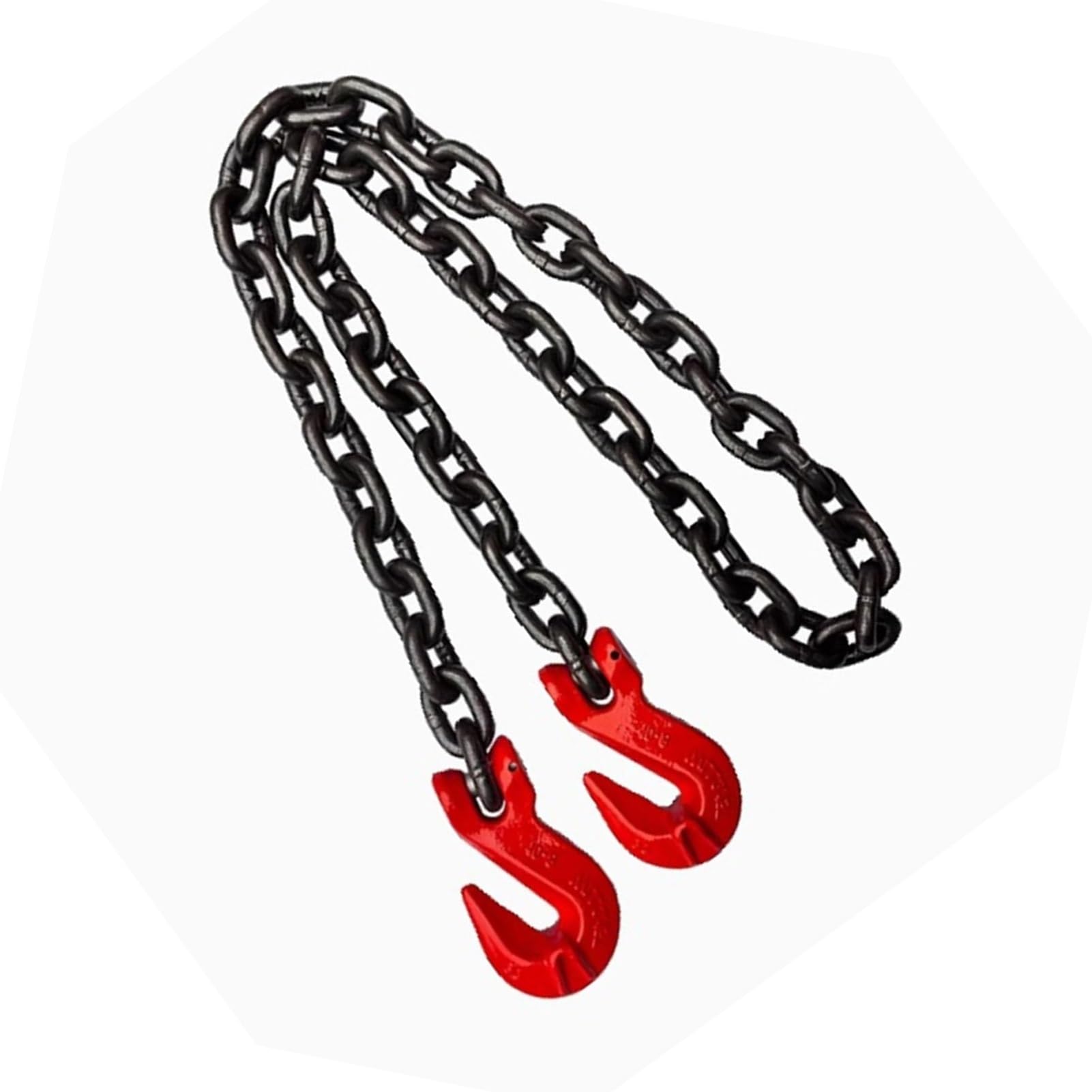 Guoddm 1 Ton 1.5 Meter Obstacle Car Obstacle Car Towing Rope G80 Transport Binder Chain, Tow Chain With Clevis Grab Hooks, 3,300 Lbs Safe Working Load | Heavy Duty Chain For Transporting,Towing, Tie-Down Breakdown Car(1 Ton
