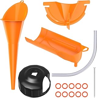 MoKo Car Oil Funnel & Wrenches, 16 Pack Motorcycle Oil Funnel + Crankcase Fill Funnel + Drip Free Oil Filter Funnel + O-Ring fit for Harley Sporster Dyna