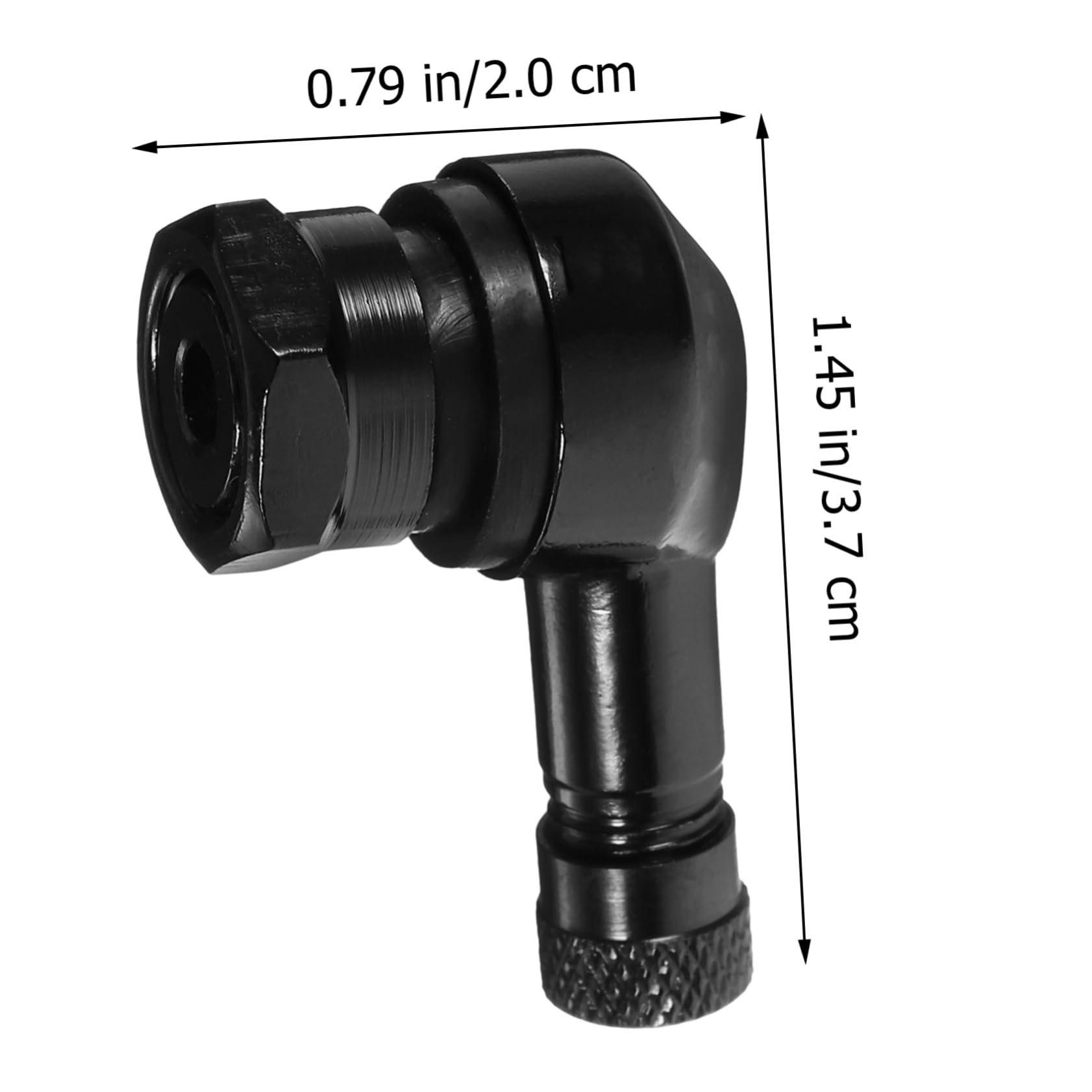 TOPBATHY 5 Series Boca En Ángulo Recto Tapas De Valvulas De Neumaticos Tapas De Válvulas De Neumáticos De Metal Válvula De Neumática De Motocicleta Negro Acero Inoxidable 2 Piezas X 5