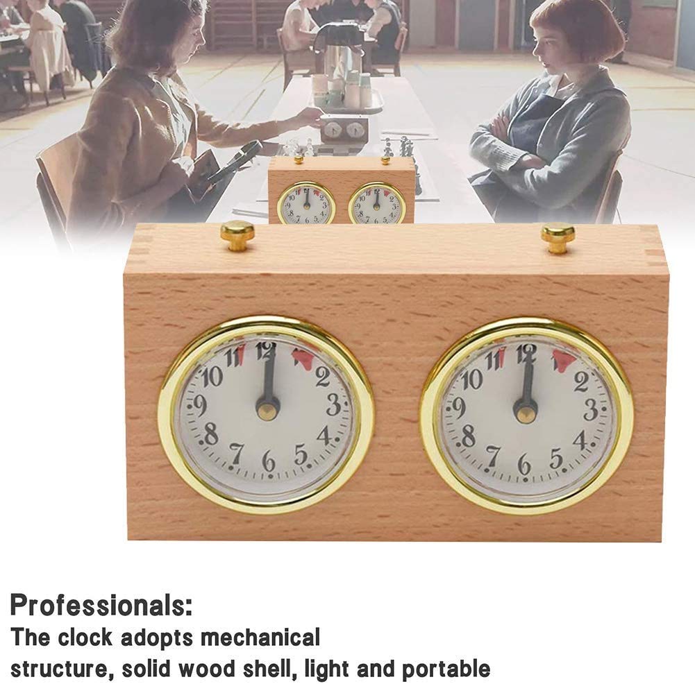 Horloge D'échecs Bprtcra – Minuterie Numérique Pro En Bois Rétro, Portable Et Précise Pour Tournois Et Entraînements