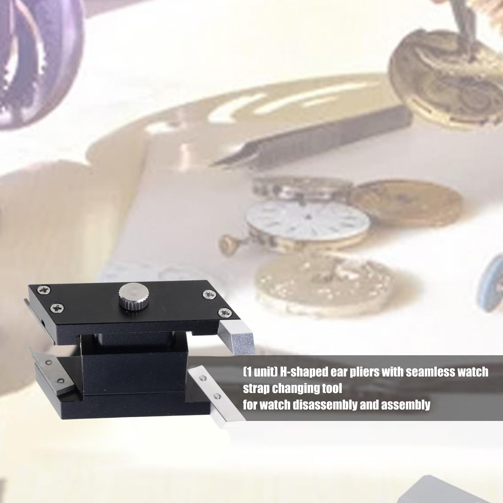 Federsteg Werkzeug für Uhrenarmband, einfache Installation, Kratzfeste Metallkonstruktion, ergonomisches Werkzeug Entfernen von Uhrenarmbändern, H Typ Feder