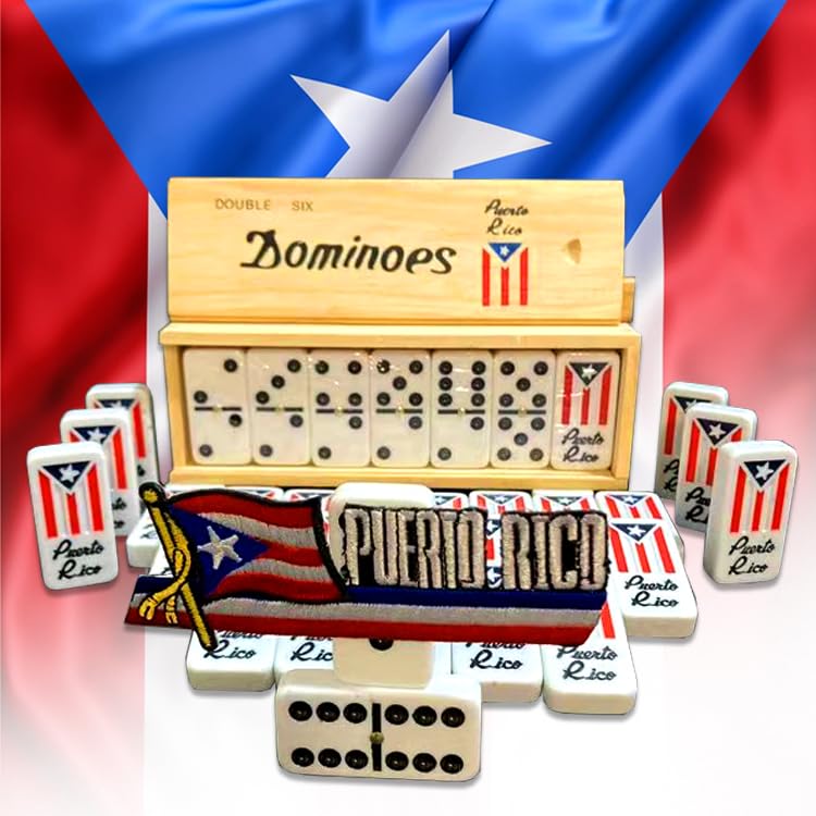 Dominó Boricua en Caja de Madera para Adultos