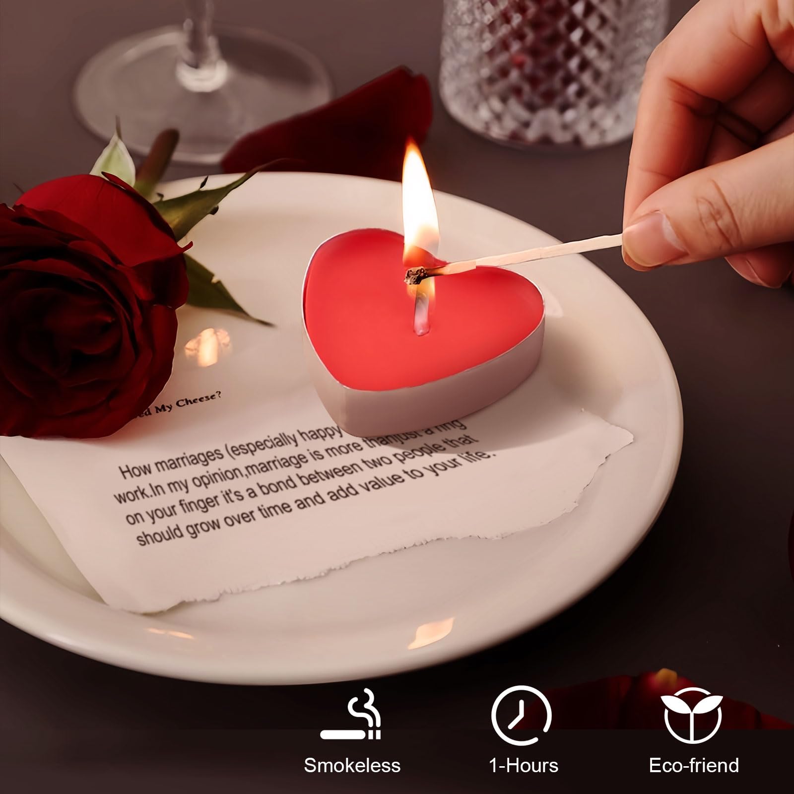 50 Candeline Tealight Rosse Senza Profumo - Cera In Alluminio Per Casa, Feste E Matrimoni