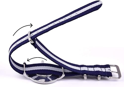 Miniatura 5 de Ritche Correa de nailon balístico militar, 8 paquetes de 0.709in, 0.787in, 0.866in, correa de reloj de nailon de repuesto para hombres y mujeres