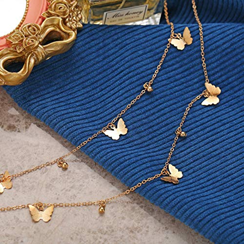Plated Toned Layered Necklace CT-NCKV-44207