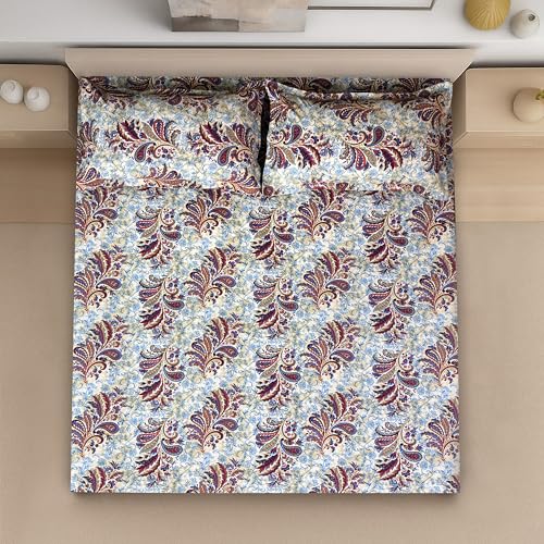 Image of Signature Reversible Super Soft Double Bed Comforter /Quilt Set 350GSM 88x90 inches, and Fitted Elastic Bed Sheet with Pillow Covers (Trendsetter, Fitted Bedsheet with Pillow Covers Only)