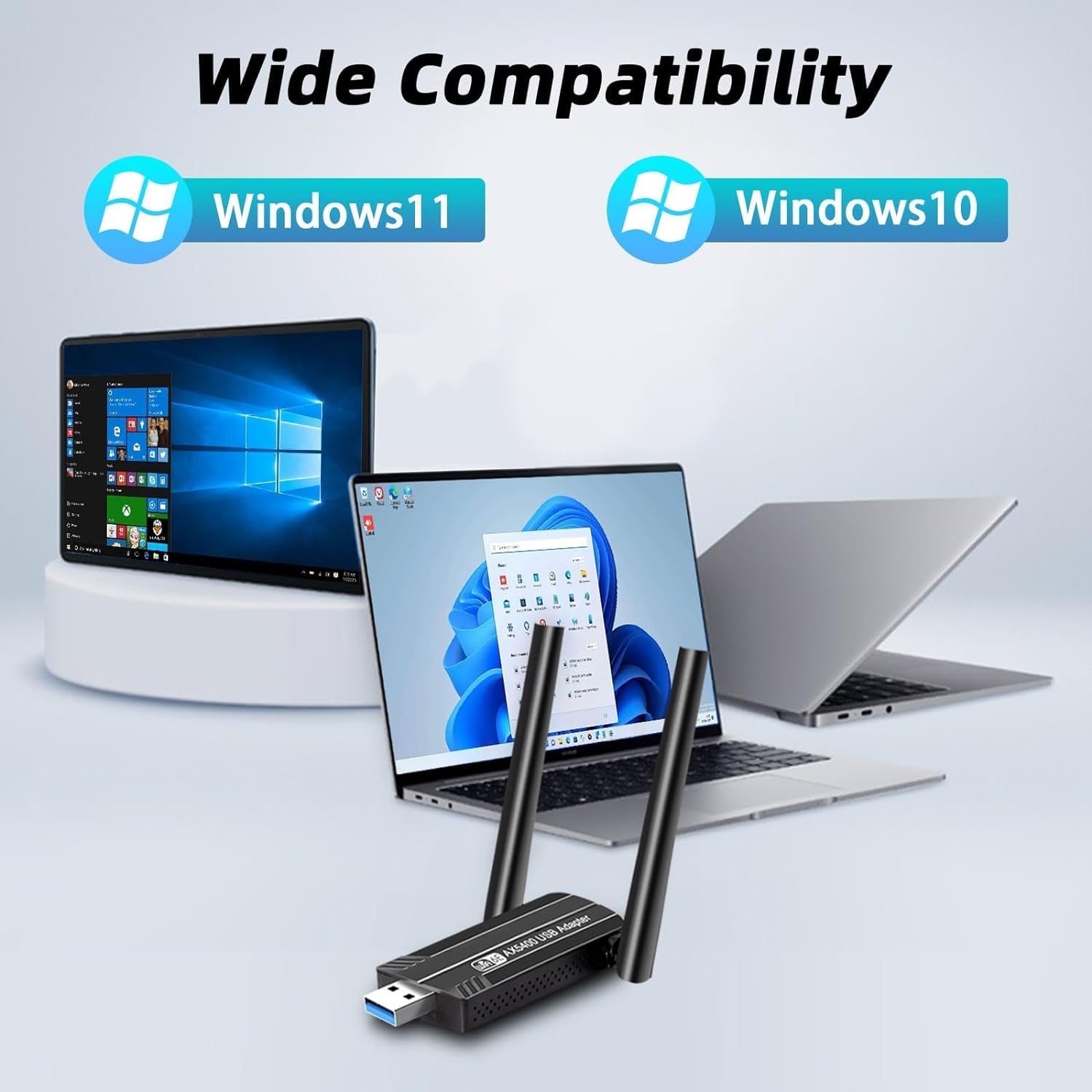 Clé WiFi 6 USB RUIZHI - AX900Mbps Double Bande + Bluetooth 5.4 - Antenne 5DBI - Pour PC Windows 7/8/10/11