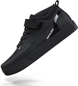 Mens MTB Mountain Bike SPD Cycling Shoes,Suitable Mountain Biking DH Enduro, Compatible All 2 Bolts Pedals,Black