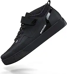 Tênis de ciclismo masculino MTB Mountain Bike SPD, adequado para mountain bike DH Enduro, compatível com todos os 2 pedais de parafusos, preto