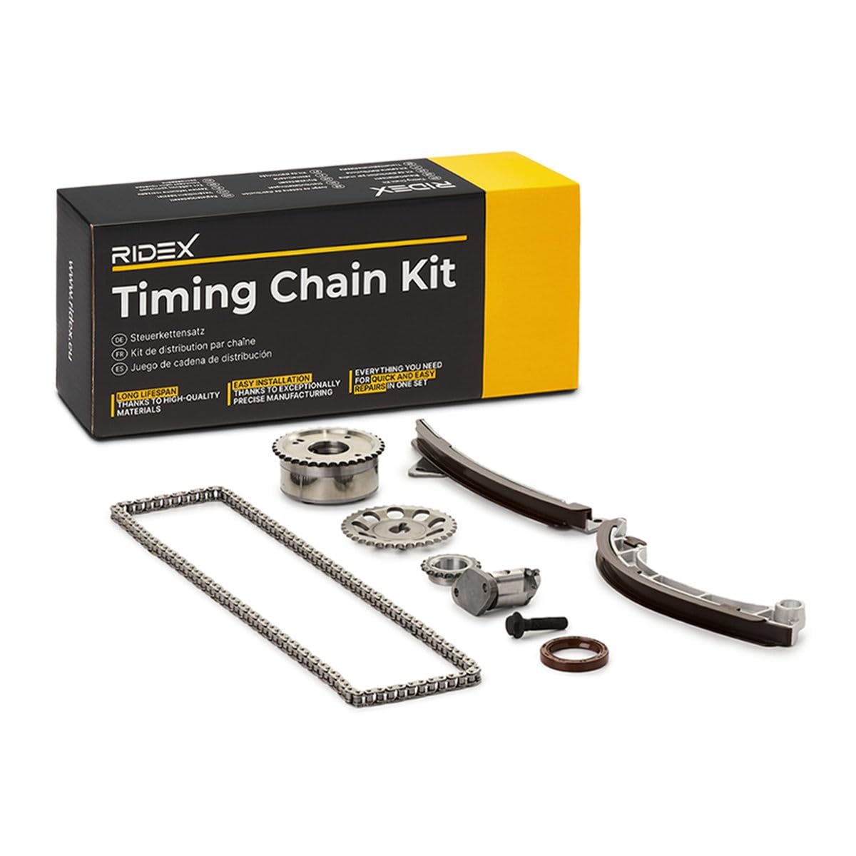 RIDEX 1389T2472 Kit catena distribuzione con guarnizioni con ingranaggio Compatibilità con TOYOTA AURIS NRE15, ZZE15, ADE15, ZRE15, NDE15