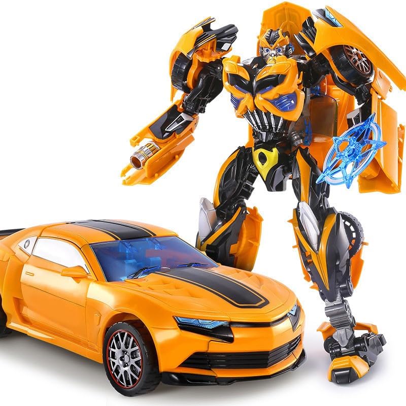 HALAYAYA Transformers Toys Bumblebee Deformation Robots Toys transformation Car Toy for Kids Birthday Gift (B 35cm)