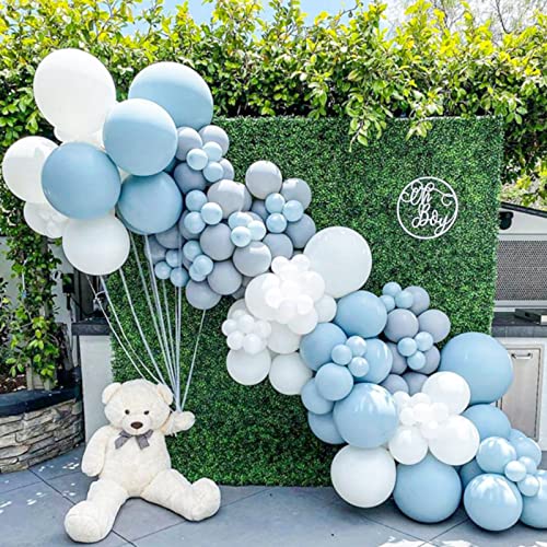 Blue Balloons 110 Pcs Pastel Balloon Garland Different Sizes 5 10 12 18 Inch Light Blue Balloons For Baby Shower Wedding Party Decorations #TOP4