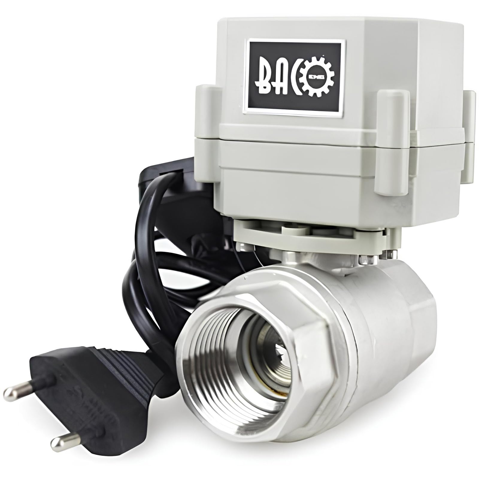BACOENG Valvola Motorizzata AC110-230V 2 Vie 1" DN25 Acciaio Inox Elettrica Valvola a Sfera Motorizzata Elettrovalvola NC