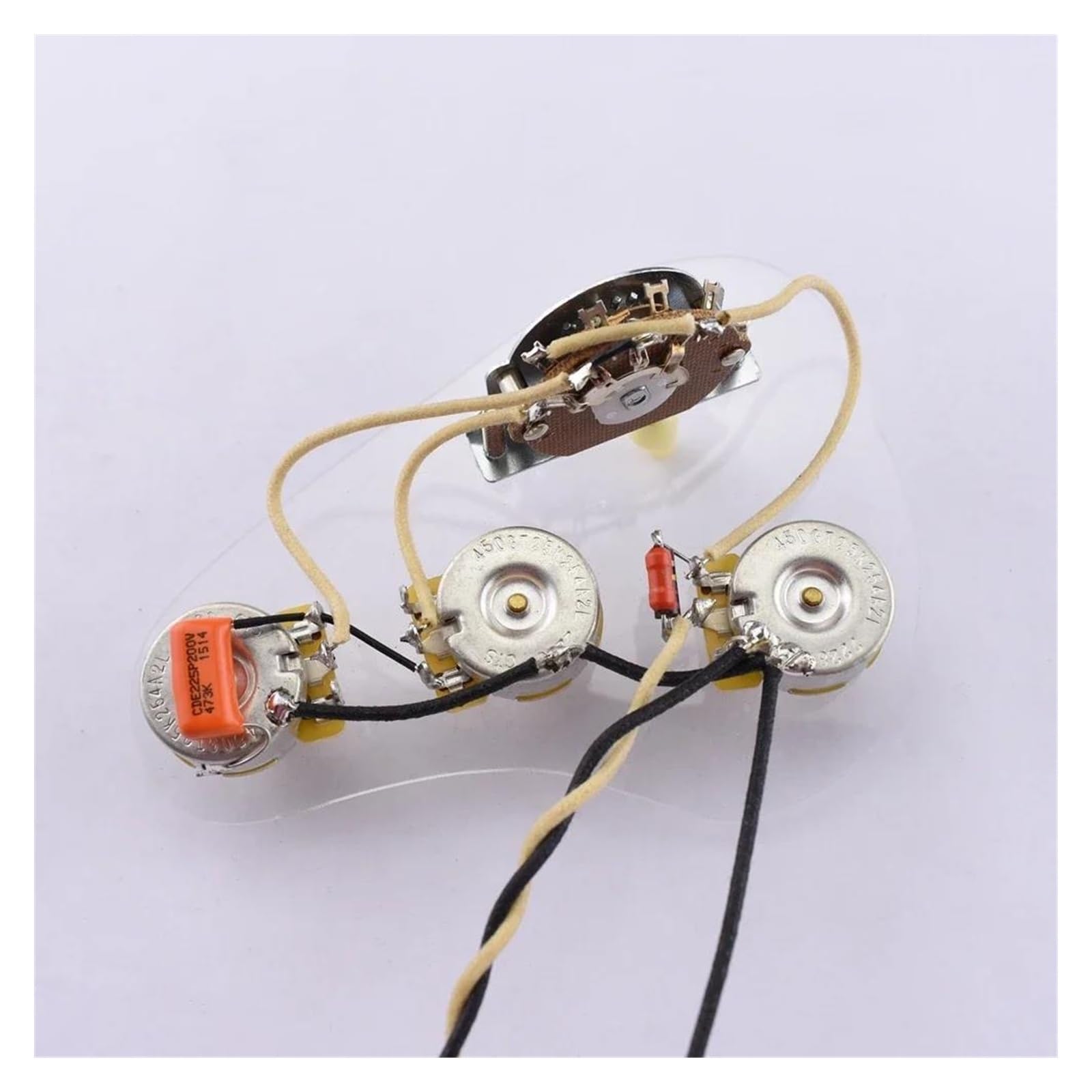 Profesjonalny Zestaw Okablowania Do Gitary Elektrycznej Z Potencjometrem Z Rurką Miedzianą 250K Beginner Uprząż gitarowa(3/4)