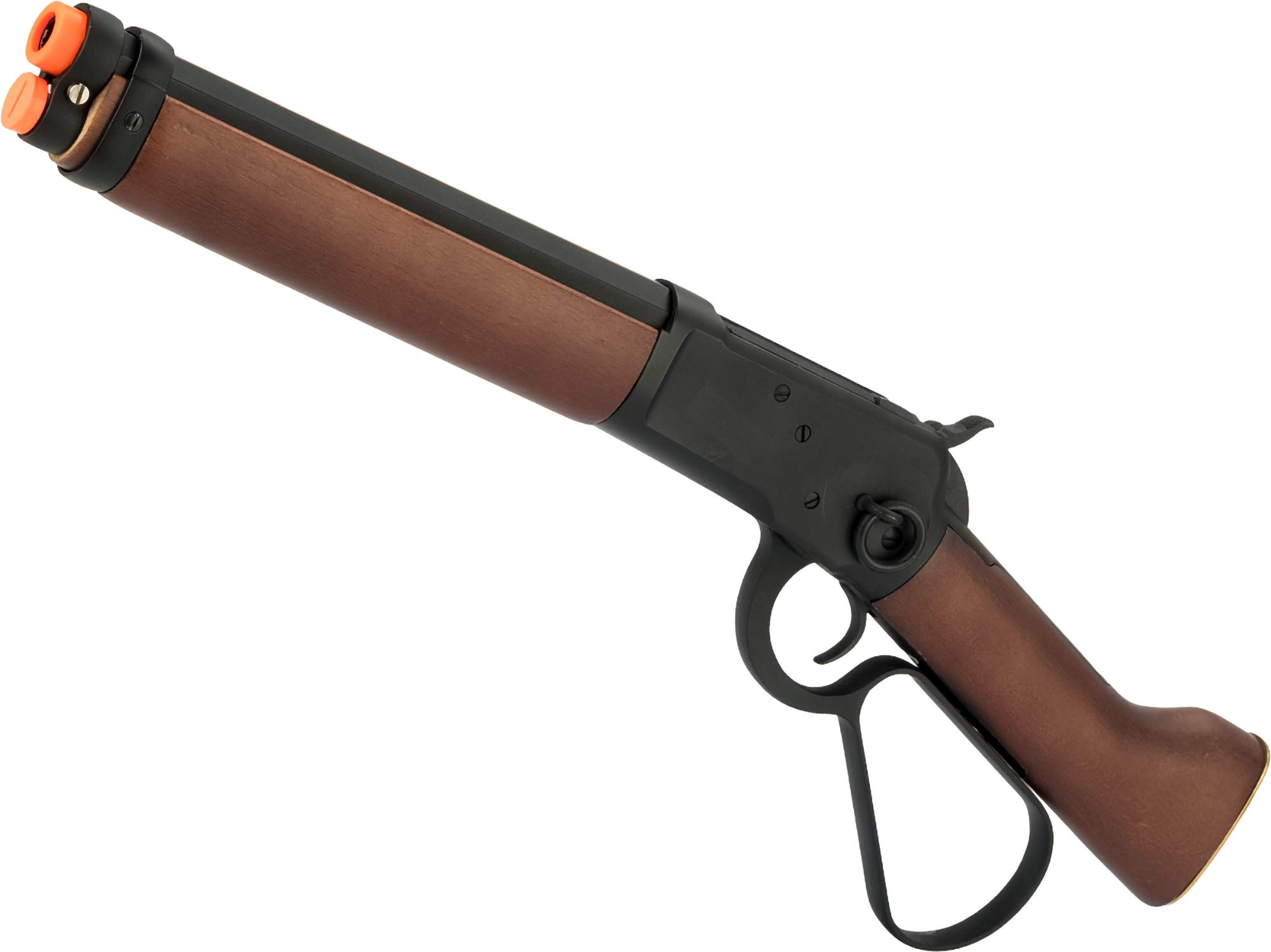 Evike Airsoft - A&K M1873 - Mares Leg - Le.ver Action Airsoft Gas Ri.fle (Color: Black)