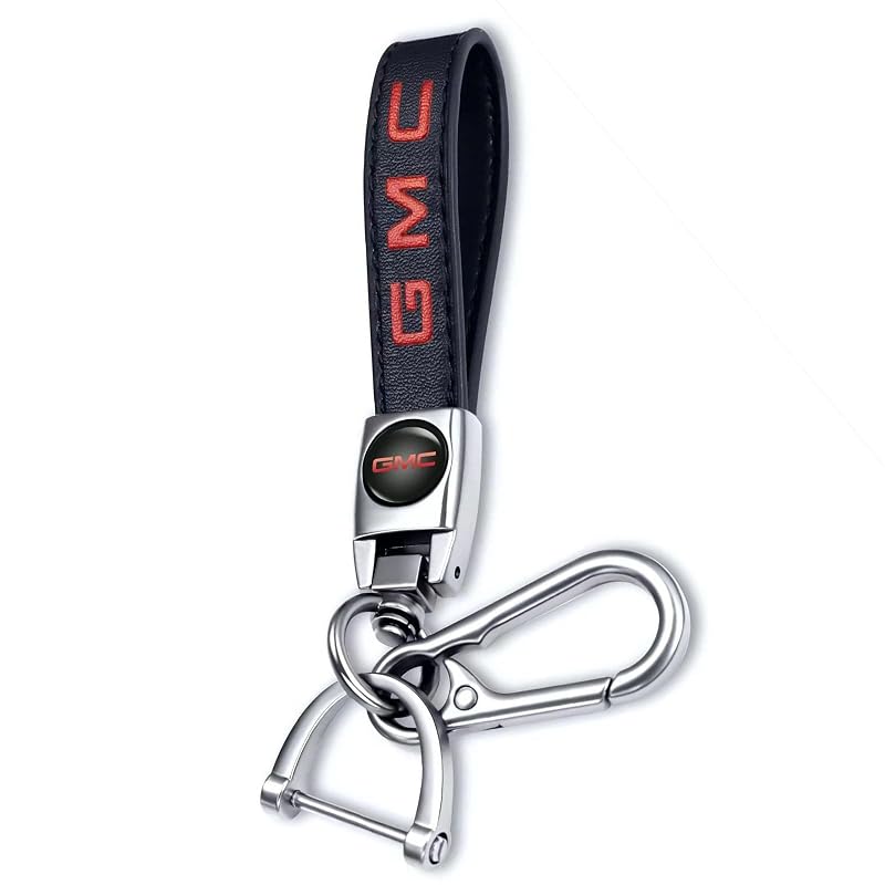 Chaveiro para Chave de Carro em Couro Genuíno SOUL OF BALI Compatível com GMC Preto Y-09, 1 unidade