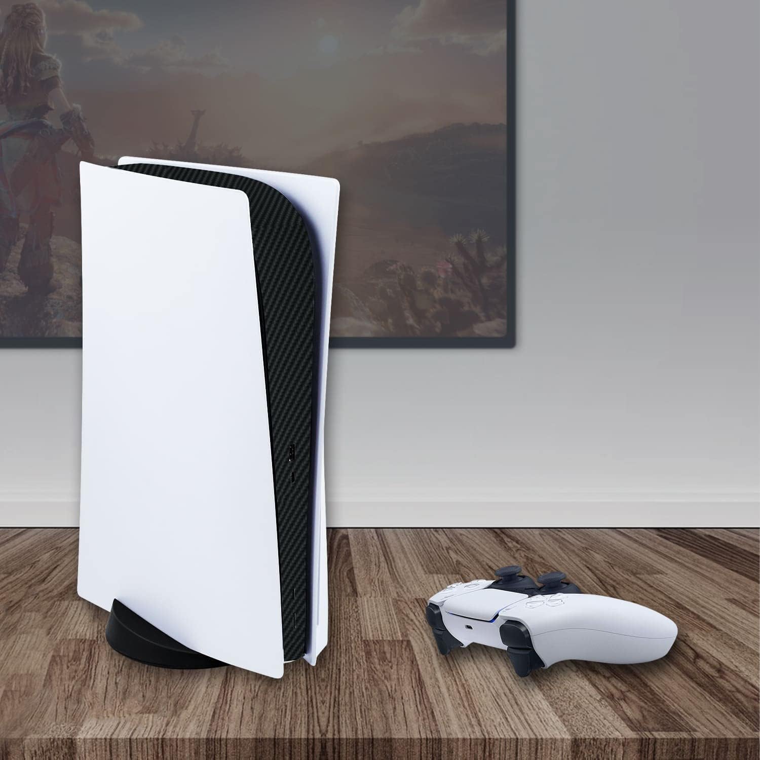 Mcbazel Наклейка на центральную часть корпуса для консоли PS5 Center Protect Cover Sticker Skin — угольно-черный, не подходит для PS5 Slim