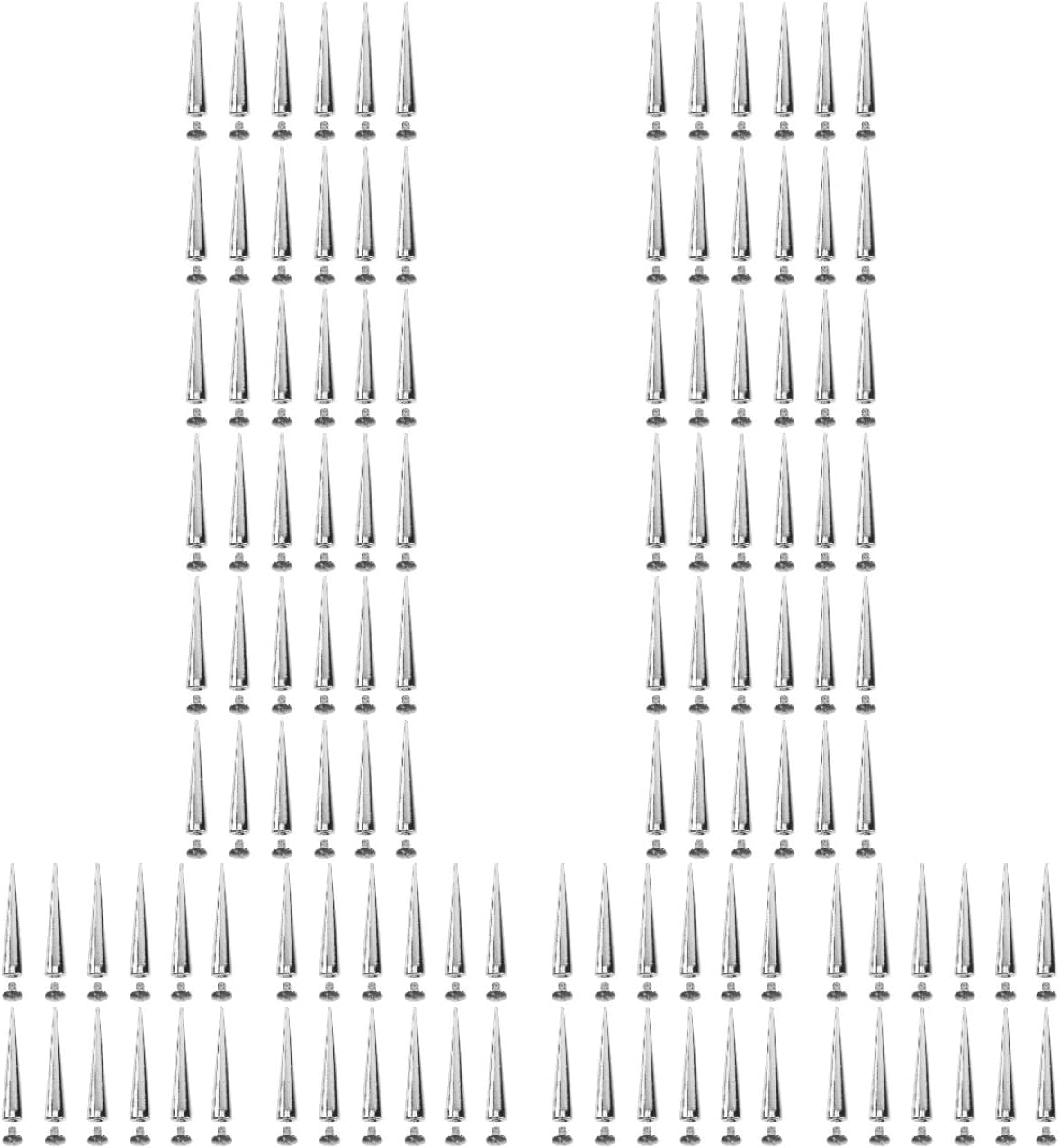 Veemoon 100pcs Punk Cone Rivets Screwback for Crafting Rocking Accessories for Bags Shoes Jackets