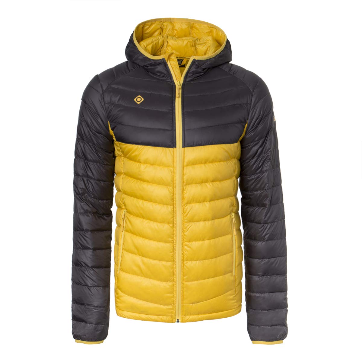Izas Alsek Chaqueta De Plumas, Hombre, Gris Oscuro/Amarillo, XXL