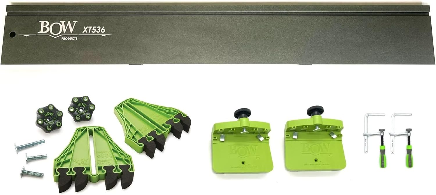 BOW Products Table Saw XTENDER Fence & Safety Kit - Includes 36” XT XTENDER Fence, 2-XT1 Support Feeds, 2-XT2 T-Track Clamps, and 2-FP4 FencePRO Featherboards