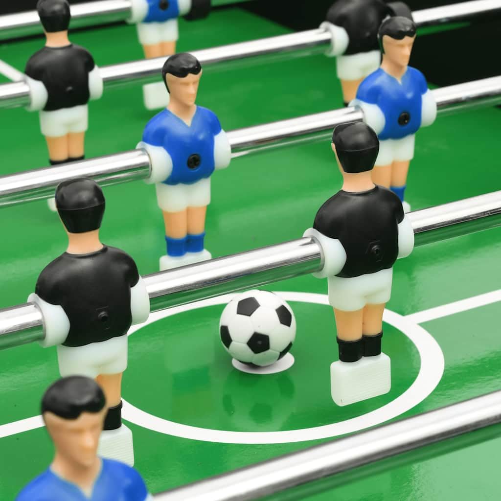 vidaXL Futbolín Plegable Juegos Interior Simulación Deportes Diversión Casa Hogar Pub Local Sala Juegos Entretenimiento Robusto Negro 121x61x80cm
