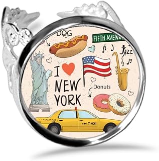 I Love New York Hot Dog Donuts America Texi Ring Adjustable Love Wedding Engagement