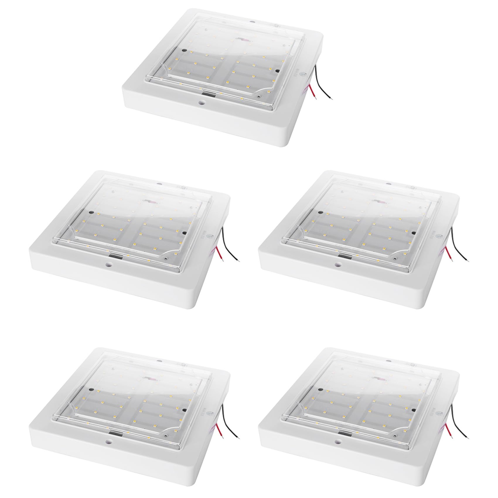 5X Caravane de Voiture 9W 12V RV Une Mené la Lampe IntéRieure de Plafonnier de Toit de Lumière IntéRieure de Lumière Chaude