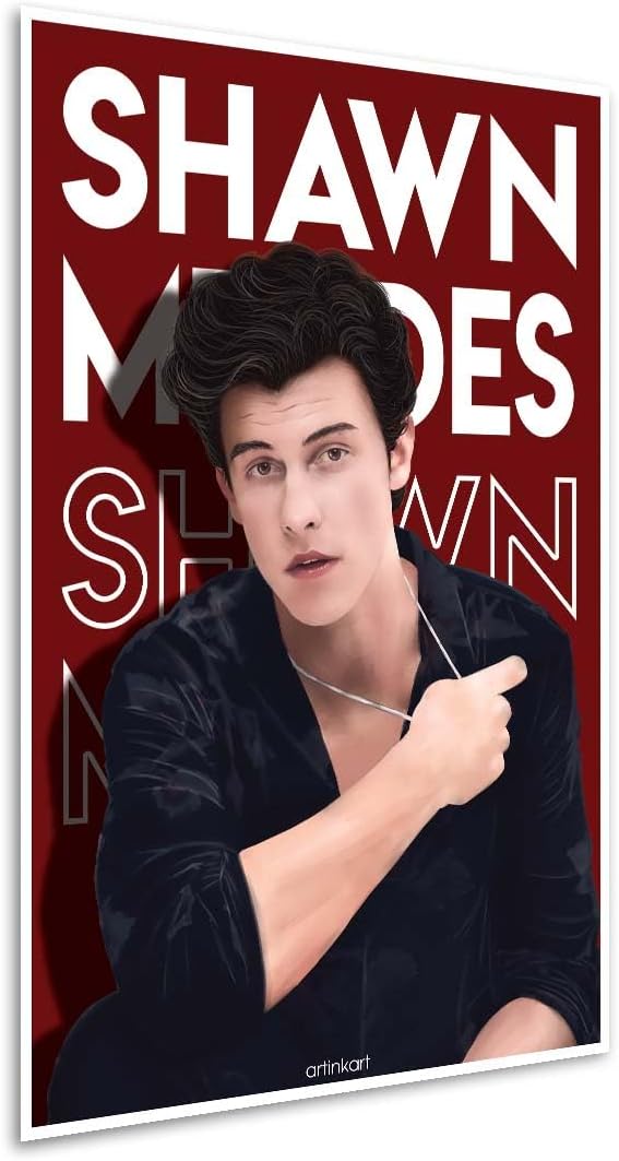 Shawn Mendes Poster, Music Posters for Wall Decoration Aesthetic, Shawn Mendes Merch (12X18 Inches, Multicolor, Unframed)
