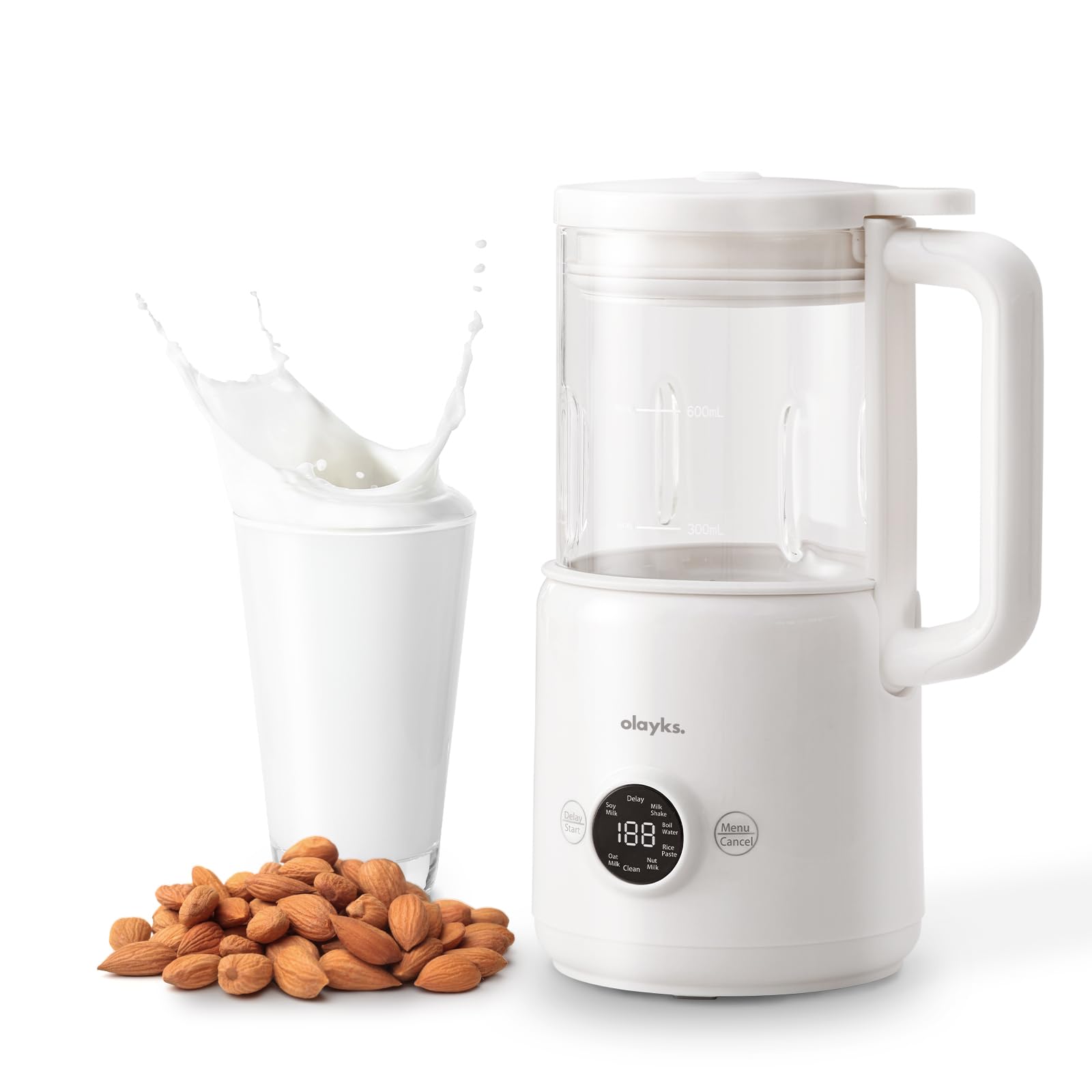 6 in 1 Automatic Nut Milk Maker Blender 20oz Homemade Soy Milk Maker for Plant-Based Milk Coconut Oat