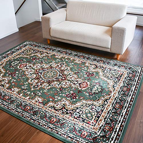 �x���M�[�J�[�y�b�g ���O �N���V�b�N �O�~ �� 8�� 340��340cm ���Ѝ݌� (SHIRAZ1670�^ 340×340) �O���[��