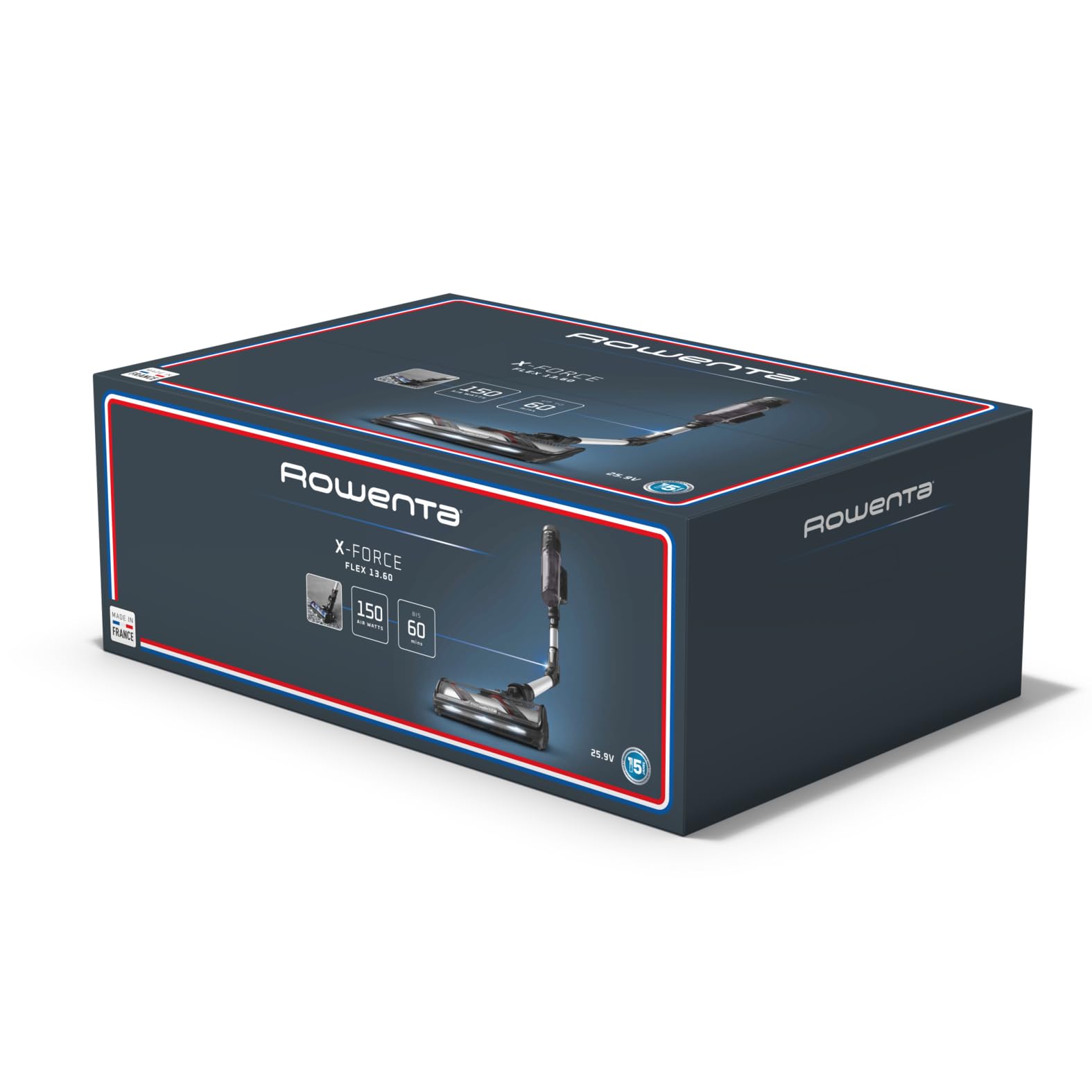 Rowenta X-Force Flex 13.60, kabelloser Akku-Staubsauger, Allergiker-Modell, tiefe Reinigungskraft, Flex-Gelenk, 150 Air Watt, bis zu 60 Minuten Laufzeit, Made in France, RH9A36WV