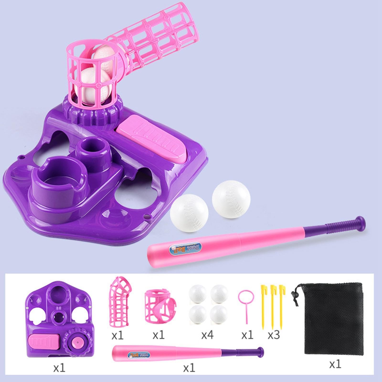 Máquina de Lanzamiento de Béisbol Infantil Máquina de Bateo Equipo de Entrenamiento con Alimentador Automático Y Pedal Material PP a