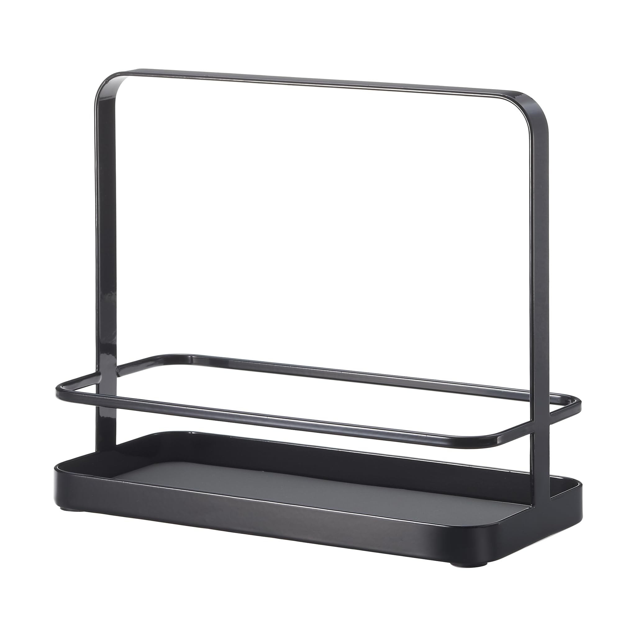 YAMAZAKI 2255 TOWER Seasoning Rack, Black, Steel, Minimalist Design, 21 x 10 x 18 cm (LxWxH)