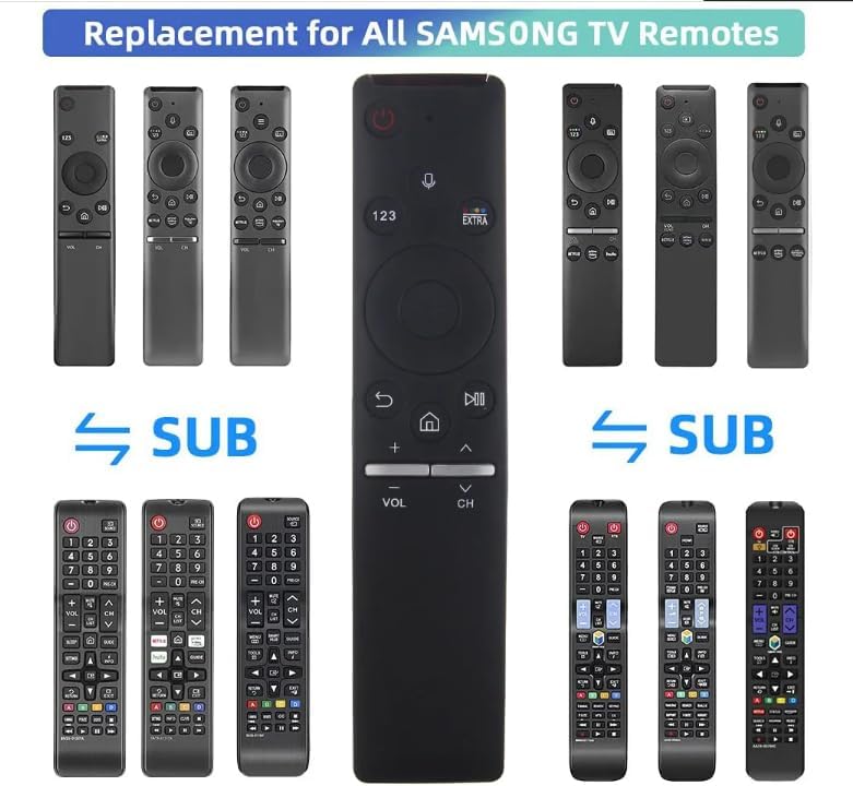 Miniatura 4 de Mando a distancia de repuesto para televisores Samsung Smart-TV LCD LED UHD QLED, con Netflix, botón Prime Video