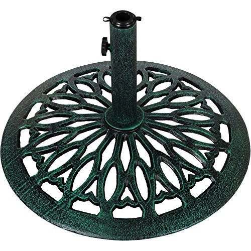 Preisvergleich Produktbild Maxstore Sonnenschirmständer Gusseisen grün, 17 kg