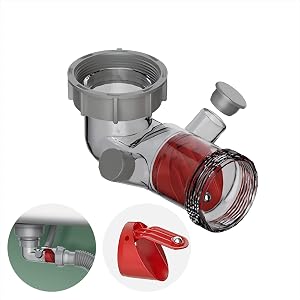 Sink Trap 1 1/2'' P-Trap Replacement Upgrade Visible Sink Drain Backflow Preventer and 2 Overflow Ports for Kitchen, Bathroom, Garbage Disposal Sink Drain Fittings