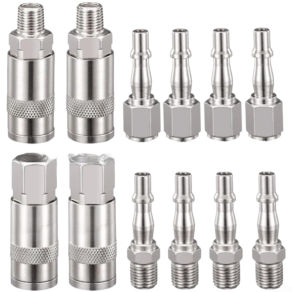 Conector 1/4 para bsp Macho Juego 12 Piezas Conector 1/4 para(Galvanized iron)