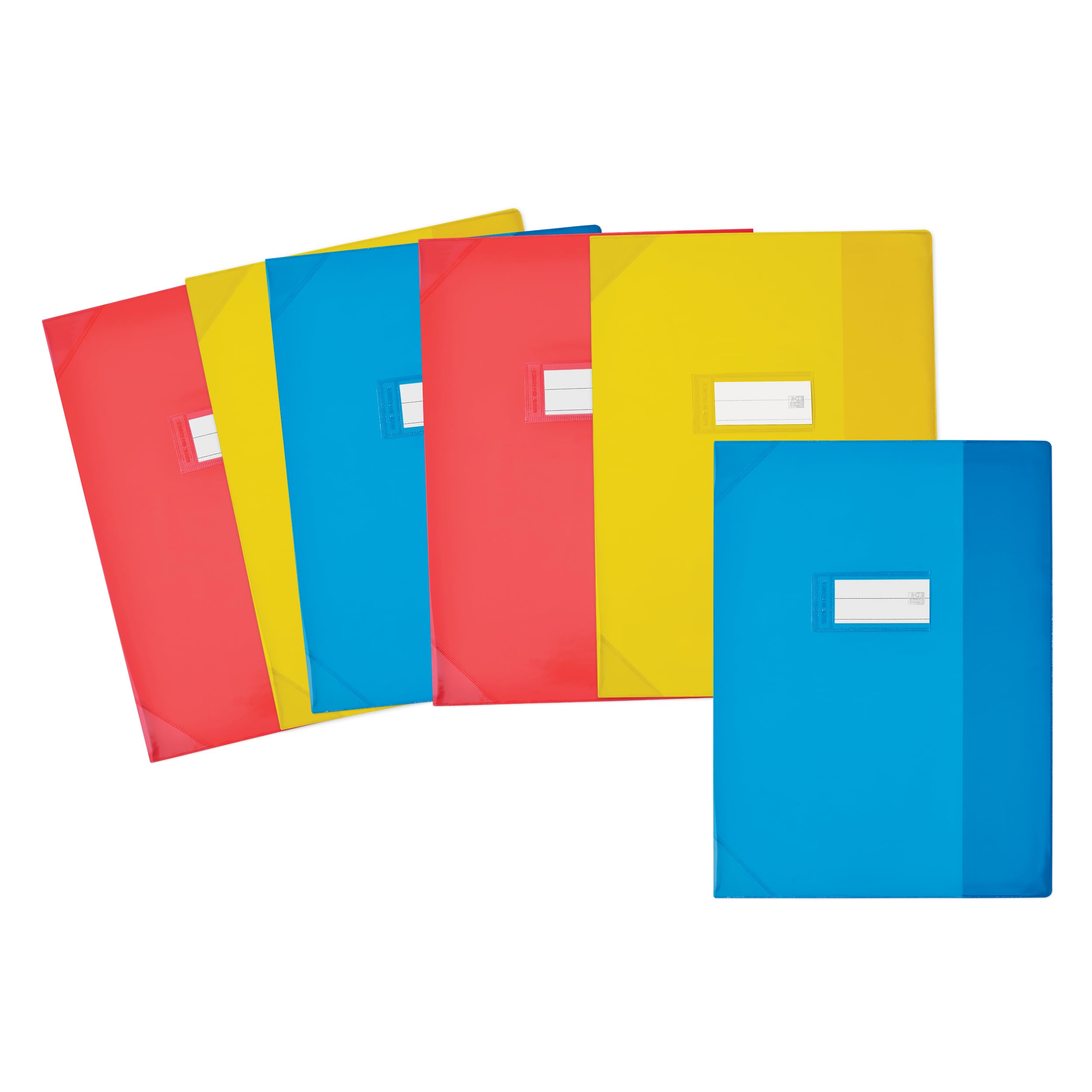 Oxford Pack of 6 Exercise Book Covers, 24 x 32 cm, Assorted Colours