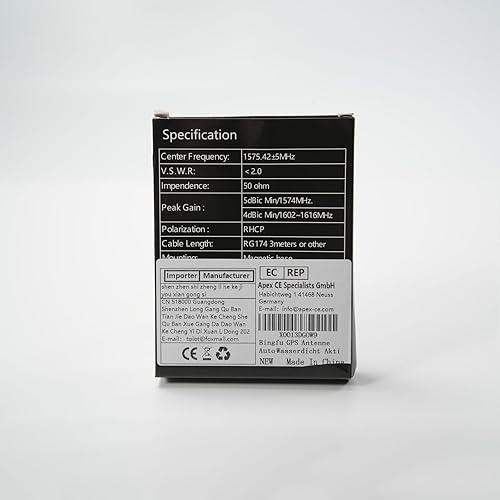 Miniatura 11 de Bingfu Antena de navegación GPS activa impermeable para vehículos con conector macho SMA para unidad principal estéreo de coche, módulo de sistema