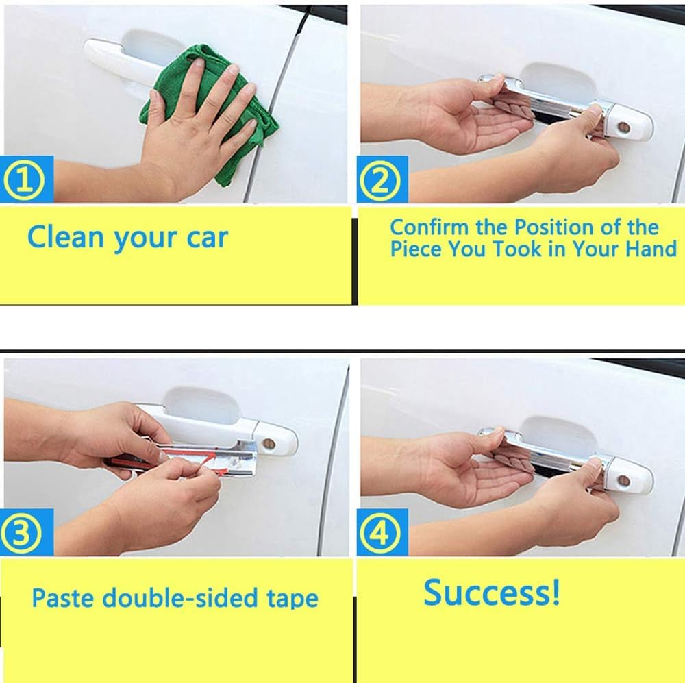 Couvercles Poignée Porte Extérieure Pour Peugeot Partner - Protection ABS, 4 Pièces, Argent, Installation Facile