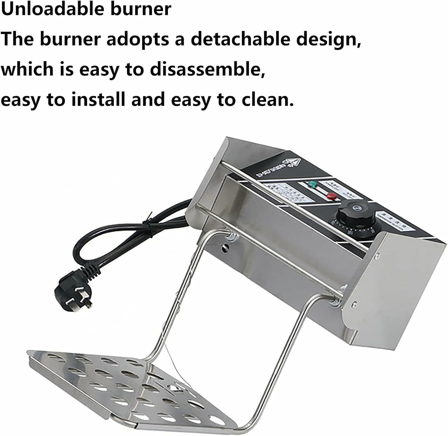 6L Electric Deep Fryer, 2500W Stainless Steel Deep Fat Fryer Chip Pan with Lid & Basket Temperature Control for Home, Commercial Restaurant, Fast Food Restaurant-